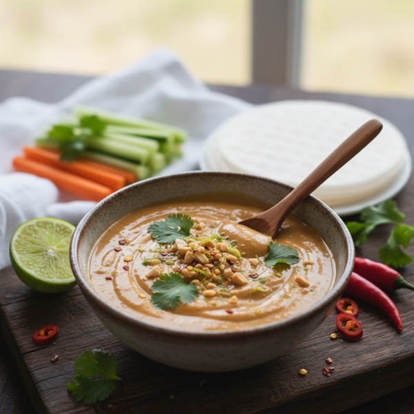 Zesty Thai Peanut Dipping Sauce recipe