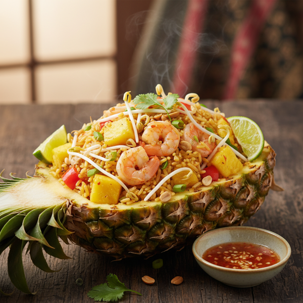 Zesty Thai Pineapple Rice with Bean Sprouts recipe