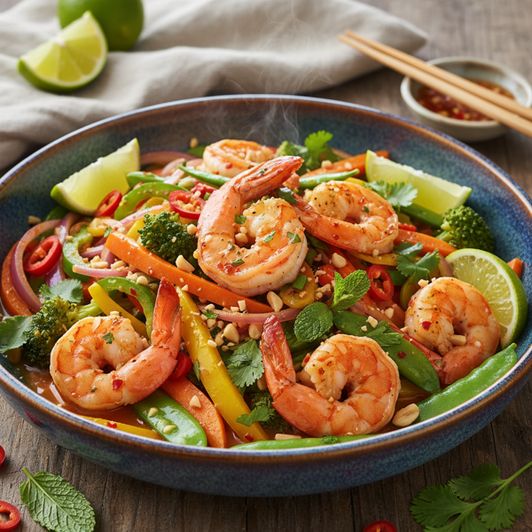 Zesty Thai Shrimp and Vegetable Delight recipe