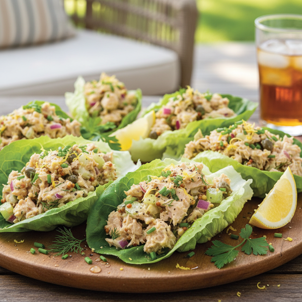 Zesty Tuna Salad Lettuce Wraps recipe