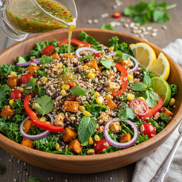 Zesty Vegan Quinoa Power Salad recipe