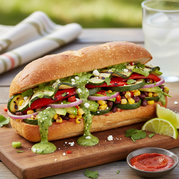 Zesty Veggie Fiesta Hoagie recipe