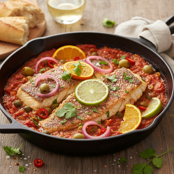 Zesty Veracruz Red Snapper Skillet recipe