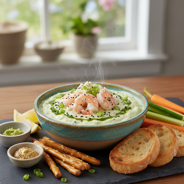 Zesty Wasabi-Mustard Seafood Dip recipe