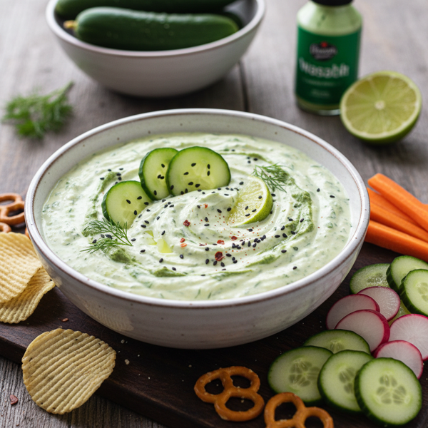 Zesty Wasabi Cucumber Ranch Dip recipe