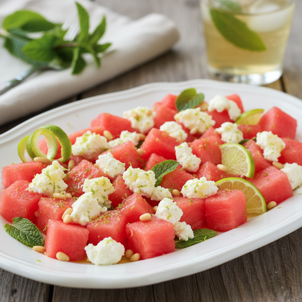 Zesty Watermelon and Goat Cheese Delight recipe