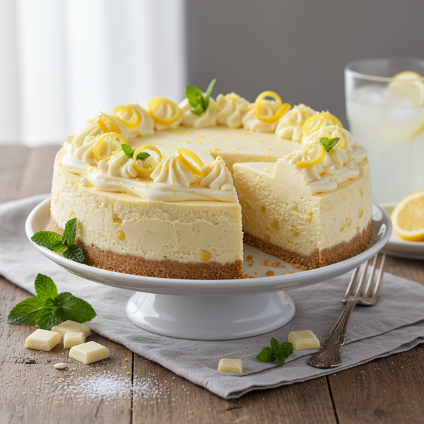Zesty White Chocolate Lemon Cheesecake recipe