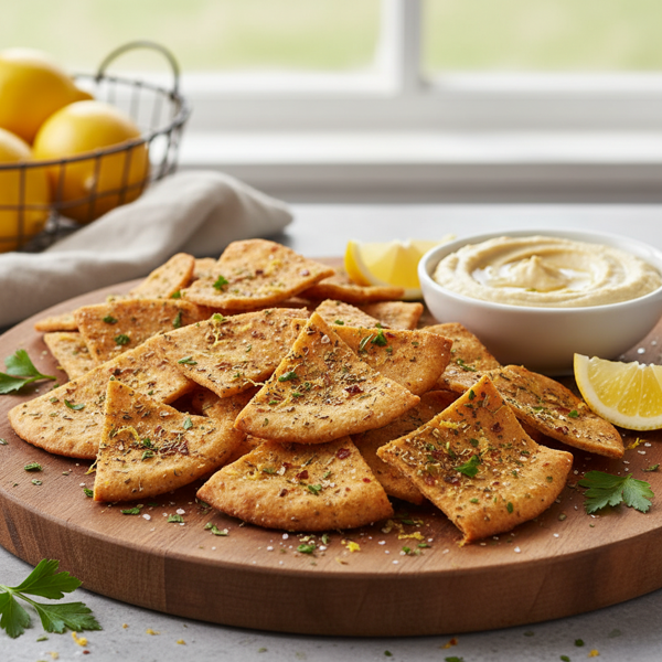 Zesty Whole Wheat Pita Chips recipe