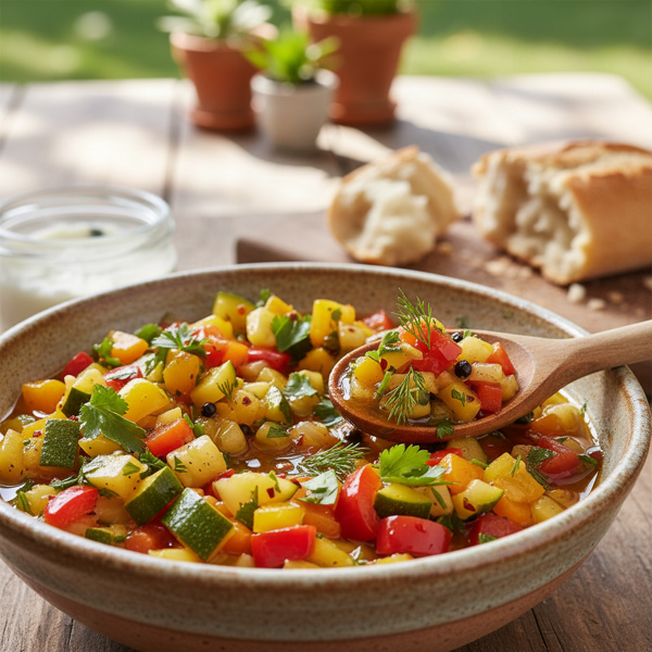 Zesty Zucchini-Pepper Relish recipe