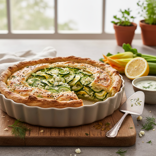 Zesty Zucchini Pie Delight recipe