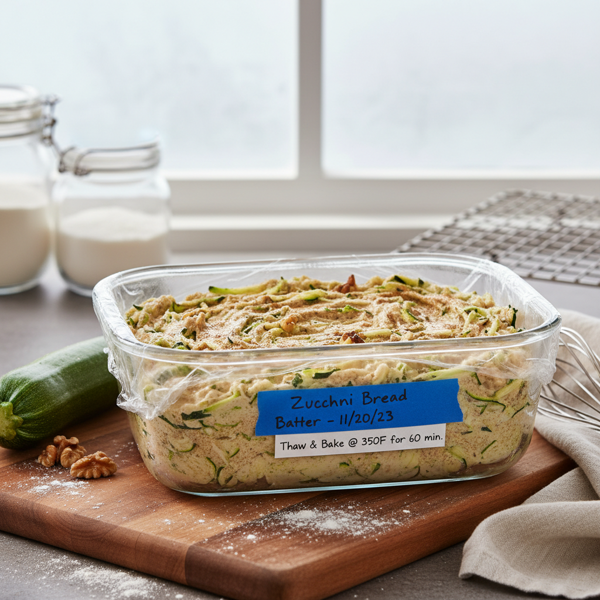 Zucchini Bread Batter for the Freezer recipe