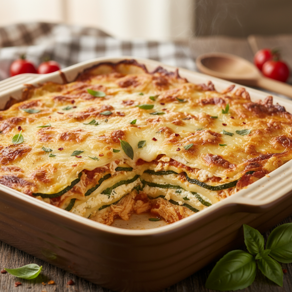 Zucchini Chicken Lasagna Bake recipe