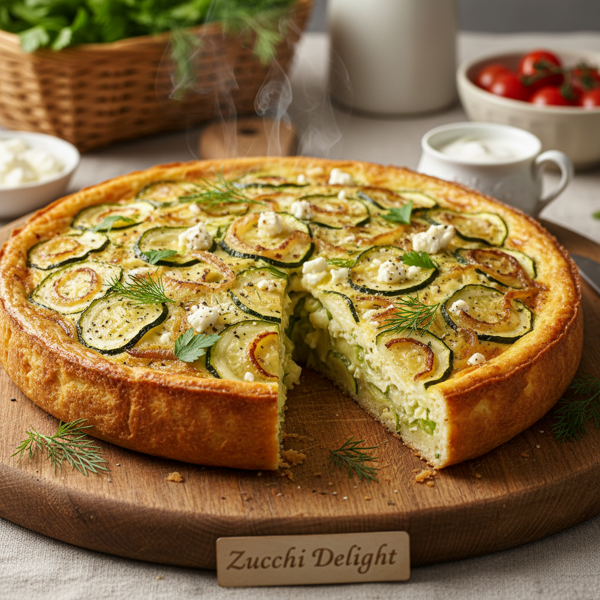 Zucchini Delight Crustless Quiche recipe