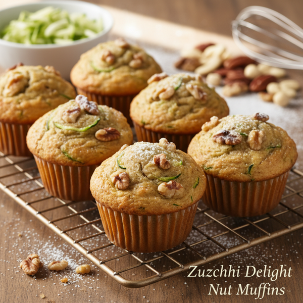 Zucchini Delight Nut Muffins recipe