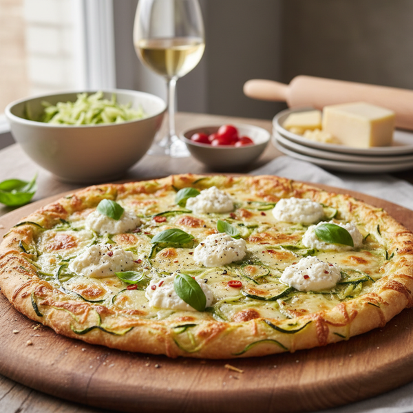 Zucchini & Cheese Pizza Crust recipe