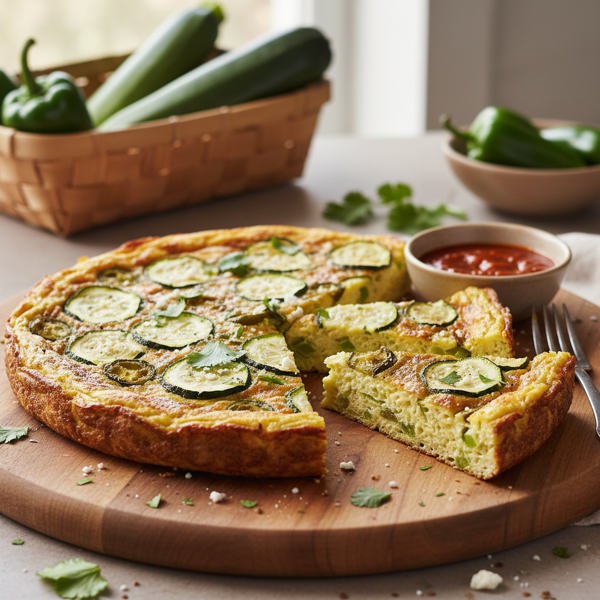 Zucchini and Green Chile Frittata recipe