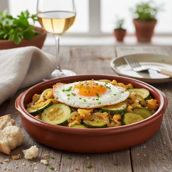 Zucchini and Onion Stew with Eggs (Zarangollo Murciano) recipe