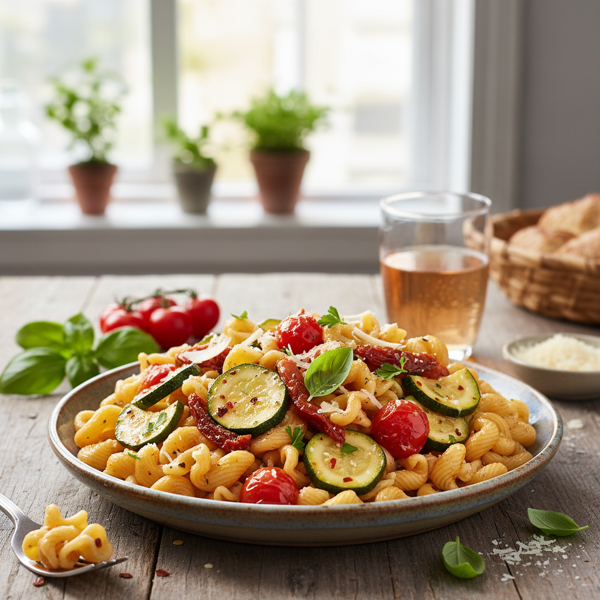Zucchini and Tomato Medley Pasta Sauce recipe