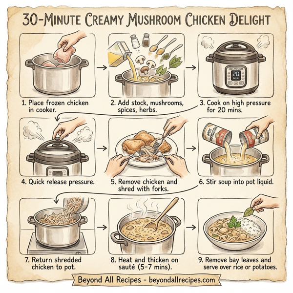 30-Minute Creamy Mushroom Chicken Delight instructions