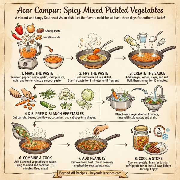 Acar Campur: Spicy Mixed Pickled Vegetables instructions