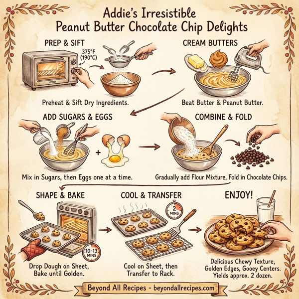 Addie's Irresistible Peanut Butter Chocolate Chip Delights instructions