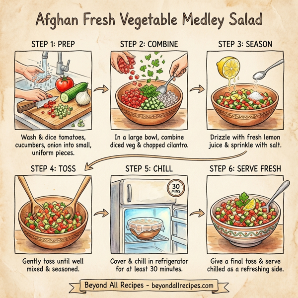 Afghan Fresh Vegetable Medley Salad instructions