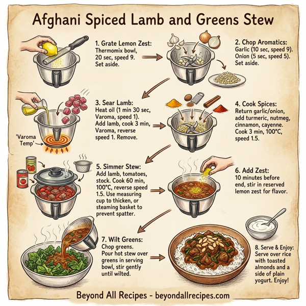 Afghani Spiced Lamb and Greens Stew instructions