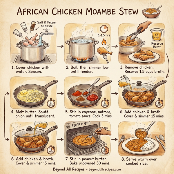 African Chicken Moambe Stew instructions