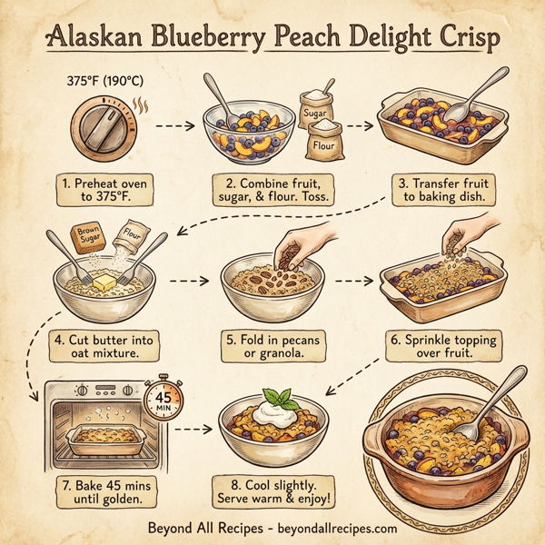 Alaskan Blueberry Peach Delight Crisp instructions