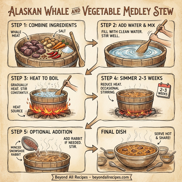 Alaskan Whale and Vegetable Medley Stew instructions