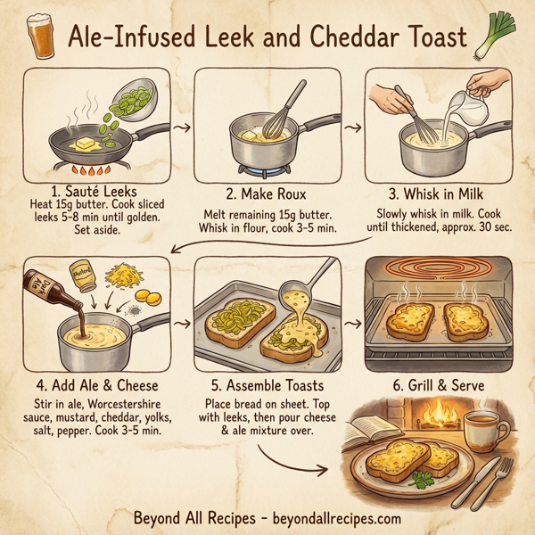 Ale-Infused Leek and Cheddar Toast instructions