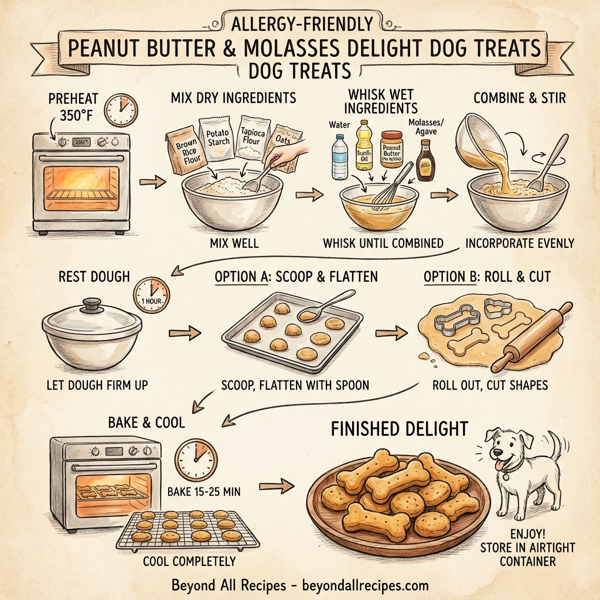 Allergy-Friendly Peanut Butter & Molasses Delight Dog Treats instructions
