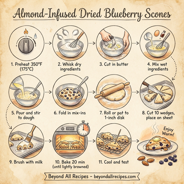 Almond-Infused Dried Blueberry Scones instructions