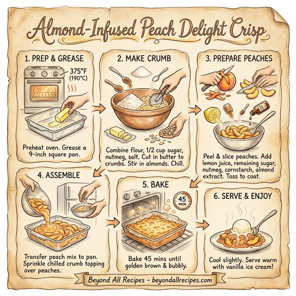 Almond-Infused Peach Delight Crisp instructions