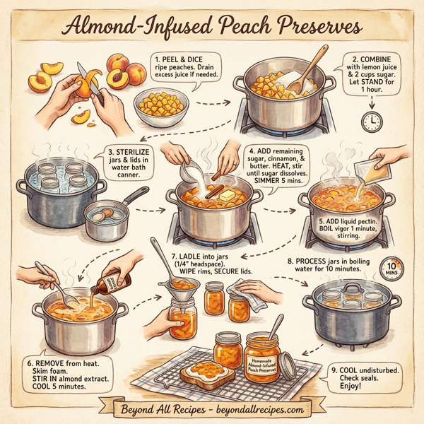 Almond-Infused Peach Preserves instructions