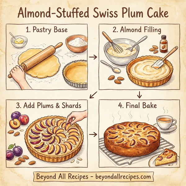 Almond-Stuffed Swiss Plum Cake instructions