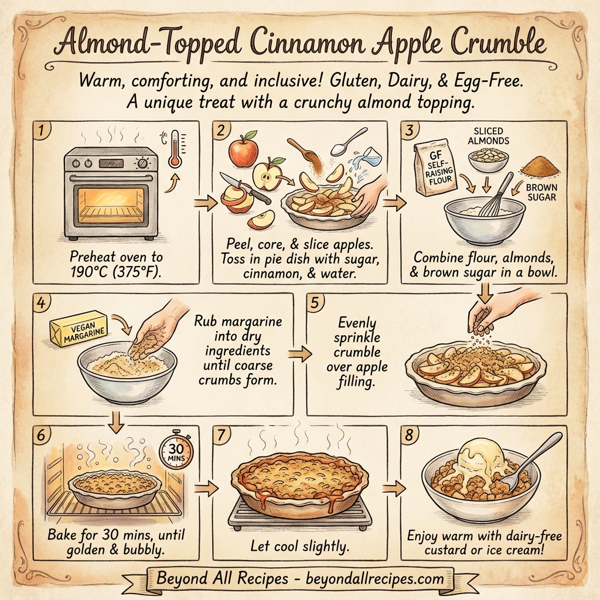 Almond-Topped Cinnamon Apple Crumble instructions