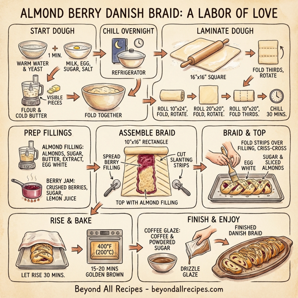 Almond Berry Danish Braid instructions