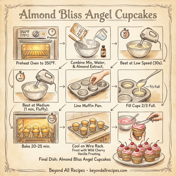Almond Bliss Angel Cupcakes instructions