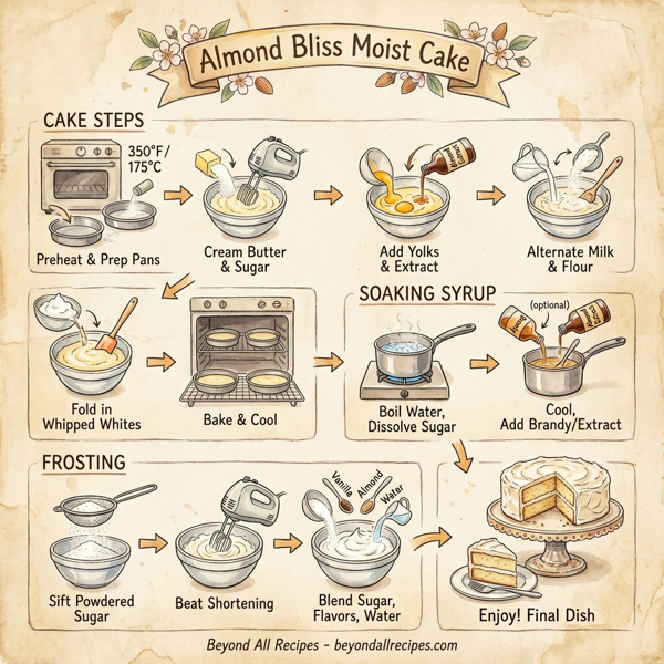 Almond Bliss Moist Cake instructions