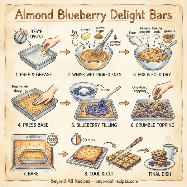 Almond Blueberry Delight Bars instructions