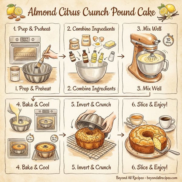 Almond Citrus Crunch Pound Cake instructions