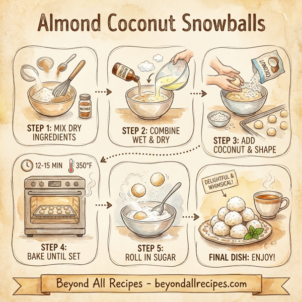 Almond Coconut Snowballs instructions