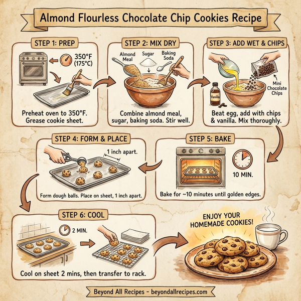 Almond Flourless Chocolate Chip Cookies instructions