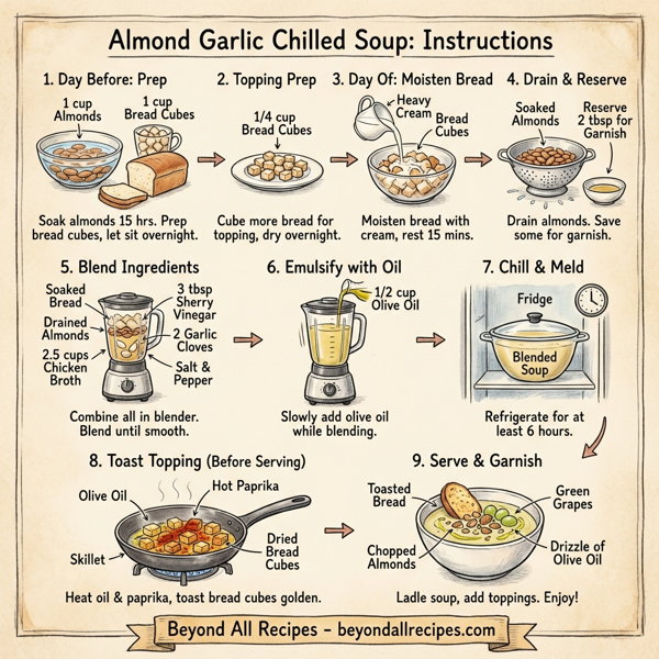 Almond Garlic Chilled Soup instructions