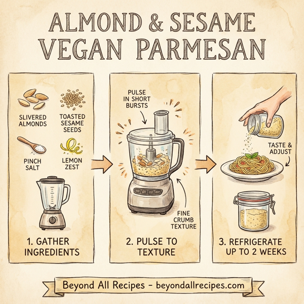 Almond & Sesame Vegan Parmesan instructions