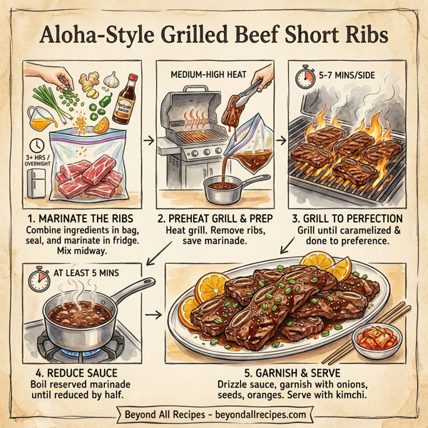 Aloha-Style Grilled Beef Short Ribs instructions