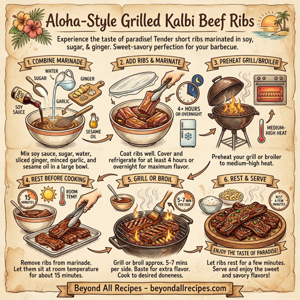 Aloha-Style Grilled Kalbi Beef Ribs instructions