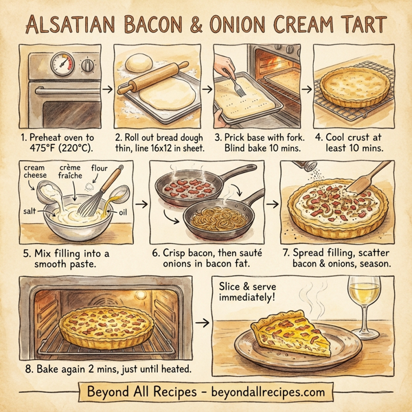 Alsatian Bacon and Onion Cream Tart instructions