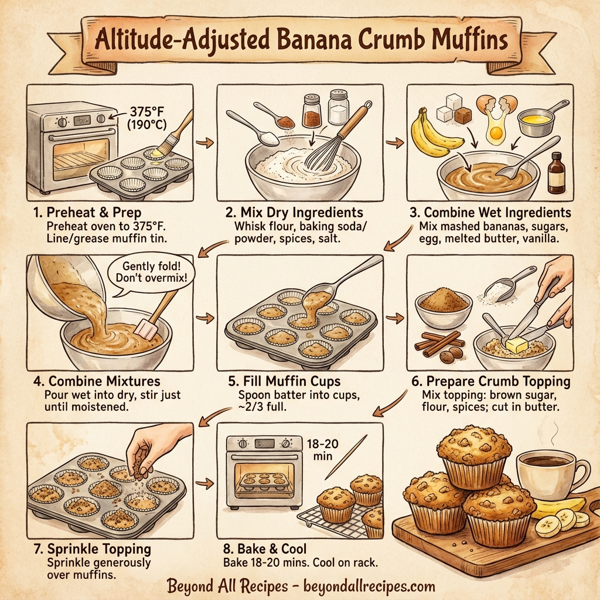 Altitude-Adjusted Banana Crumb Muffins instructions